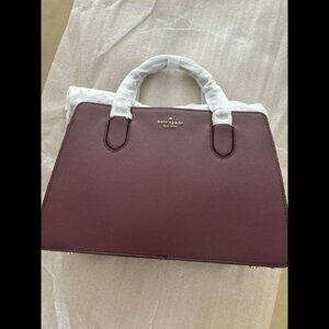 KATE SPADE REESE LAUREL WAY SATCHEL - Cherrywood